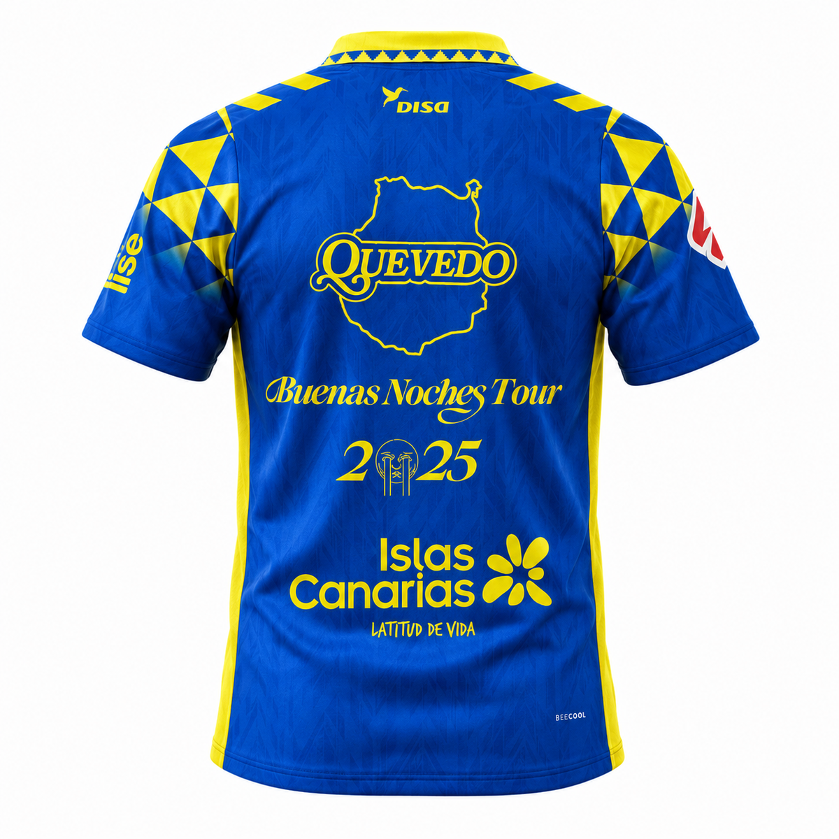 Camiseta UD Las Palmas Quevedo «BUENAS NOCHES» - vista trasera azul